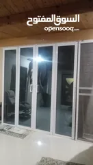  4 باب المنيوم سحاب دبل قلاس مع مناخل شبه الوكاله ولا شخط