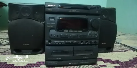  2 مسجل ستيريو ايوا مع سماعات Aiwa Sterio