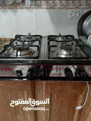  1 طباخ اربع عيون الشعله كهرباء جديد