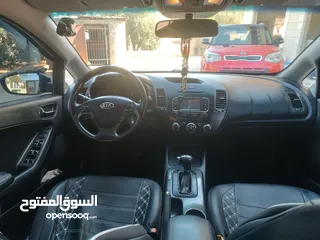  12 كيا سيراتو موديل 2014 ما شاء الله فول اضافات فتحة سقف حساس امامي خلفي شركة ليد امامي وخلفي سبويلرات