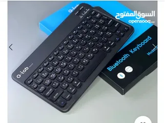 1 لوحة المفاتيح الذكية (  Bluetooth Keyboard Tablet) يصلح لجميع الايباد