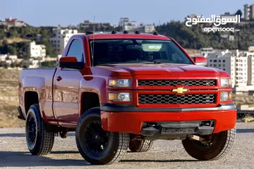  8 شيفروليه سلفرادو موديل 2015 غمارة بحالة ممتازة 4X4 فحص كامل Single Cav !!