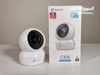  1 كاميرا EZVIZ C6N واي فاي داخلي 1080p صوت و صورة مع تتبع ذكي للحركة و توفر تغطية شاملة 360 درجة