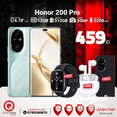  1 HONOR 200 PRO ( 512GB ) / 12 RAM NEW /// هونور 200 برو ذاكرة 512 الجديد