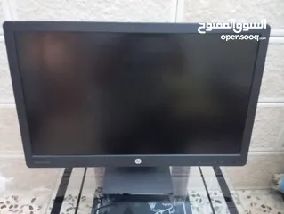  2 شاشة كمبيوتر نوع HP 24 انش full hd بحال الجديد للبيع