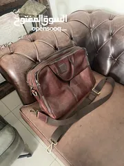  2 شنتة جلد بوجاتي أصلية