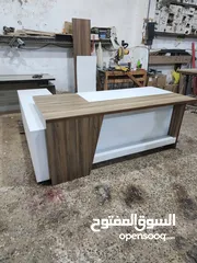  27 مكتب مدير قياس 240سم مع جانبية وادراج مع هدية طاولة قهوة توصيل وتركيب مجاني داخل عمان والزرقاء