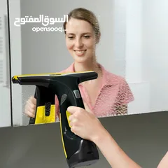  3 جهاز تنظيف النوافذ كارشر WV 2 أسود مع فرشاة وممسحة