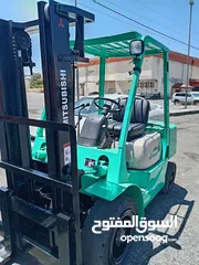  1 رافعات شوكية نوع متسبيشي حمولت 2 طن ونص  بنزين بحاله الوكاله