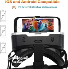  4 انطلق إلى عالم آخر مع نظارة الواقع الافتراضي VR BOX!  هل أنت مستعد لتجاوز حدود الواقع؟ مع نظار