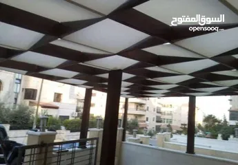  9 مظلات خشبيه واسوار خشبيه  للحدائق والمزارع و الترس