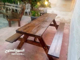  13 كراسي وجلسات خشب
