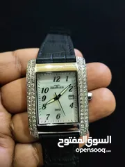  3 ساعة يد سويسريه ماركة اكوامارين مرصعه ب الالماس