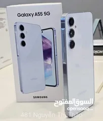  2 مستعمل ايام Samsung A55 5G رام 16 جيجا 128 و 256 مكفول بالشركة أغراضة والكرتونه الأصلية متوفر توصيل