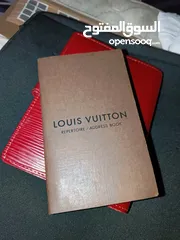  6 authentic Louis Vuitton read leather women notebook