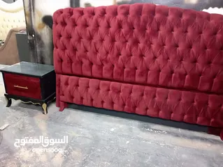  9 غرفه  نوم مميزه  بالاتنجيد الاحمر  وخشب  لاتيه 18  ثقيل ل