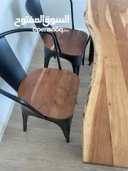  3 Live edge mango dining table set