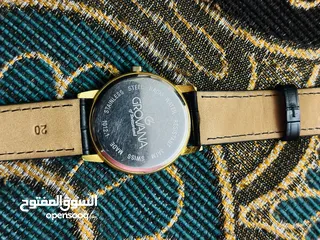  2 ساعة GROVANA اهداء ملكي لون مميز اسود