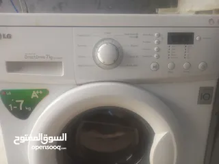  3 غسالة ال جي دايركت درايف 7 كيلو  الماتور الاخرس شغالة بحال الوكالة فحص