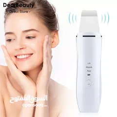  23 جهاز تنظيف البشرة بعمق بالموجات التراسونيك تنظيف الزيوان و الجلد سكن سكرابر Ultrasonic Skin Scrubber