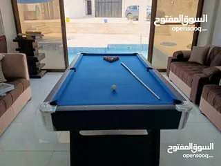 2 بلياردو جديد بالكرتونه فل إضافات 8 قدم