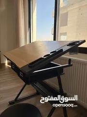  5 Professional Art Desk and Chair for Sale excellent condition for artists. مكتب وكرسي فني