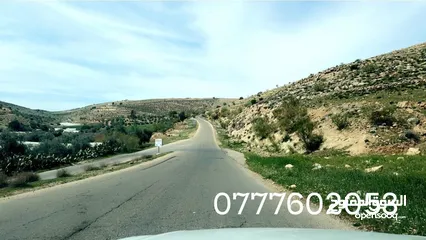  10 قطعة ارض مطلة ومرتفعه مساحة 4 دونم اتفي القنية مقابل مطاعم السمك ومنتجع تل الورد