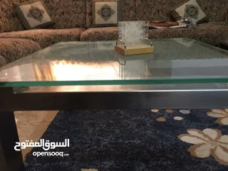  2 طاوله وسط زجاج( سكريت 10ملم )  وستنالس  دنماركيه