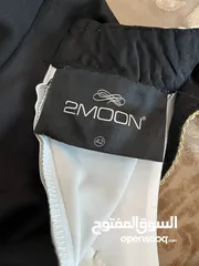  7 فستان ابيض و اسود ملبوس مره وحده بجنن عاللبس  بلبس لوزن 70 كيلو