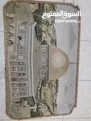  2 لوحة اثريه على شكل قبة الصخرة تتطريز