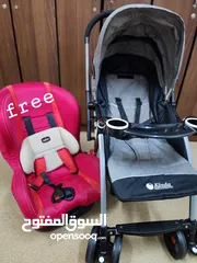  2 Reversable baby stroller full safety belt .