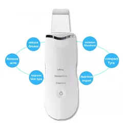  19 جهاز تنظيف البشرة بعمق بالموجات التراسونيك تنظيف الزيوان و الجلد سكن سكرابر Ultrasonic Skin Scrubber