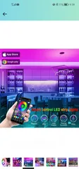  5 LED strip rgb 30 meters حبل ليد تحكم هاتف وريموت