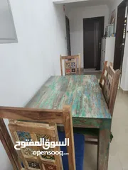  3 طاولة خشب سفرة