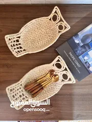  5 Wicker basket سلة مصنوعة يدويًا من الخوص.