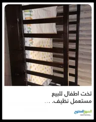  4 تحت اطفال مستعمل 5 سنين 143*74 السعر 35 دينار مع الفرشه والكفر خشب بلوط صولد و الادراج لاتيه