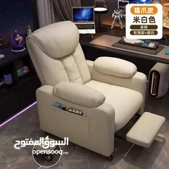  2 كنبة فاخرة مع مسند أقدام أبيض – راحة تُجسّد الفخامة