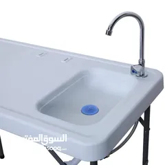  6 طاولة و مغسلة صحون مصنوعة من مادة فايبر