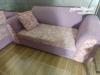  1 غرفة جلوس لون زهري