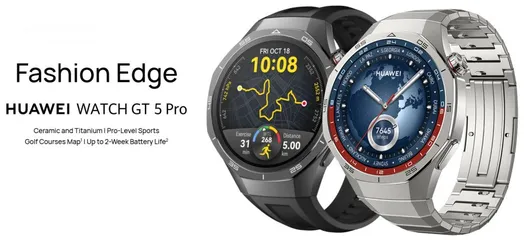  9 Huawei GT5 Pro (46mm) Gray ساعة هواوي  جي تي 5 برو جديدة مسكرة بالكرتونة اللون الاسود  كمية محدودة