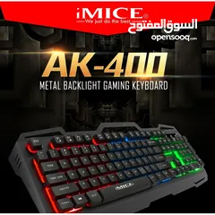 9 iMICE Gaming Keyboard Modail AK-400 كيبورد جيمنج اي مايس مضيئ