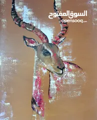  2 لوحه فنية " غزال"