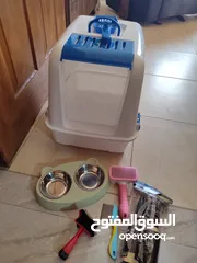  1 مسلتزمات قطط مستعمله بالزبط اسبوع ونص