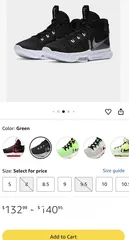  2 حذاء Nike LeBron Witness 5 Black/White Lakers LeBron James Basketball Shoes All NEW