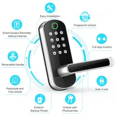  1 Sifely Biometric Fingerprint Digital Keypad Keyless Entry Code Smart Door Lock