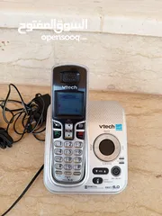  3 هاتف لاسلكي يعمل عل الشحن يشتغل عل خط الفايبر مع محول وسلك تلفون