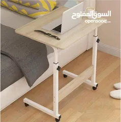  11 80 × 40 طاولة جانبية مكتب جانبي متحرك مع رفوف للكتب ومكتب للطلاب ارتفاع قابل للتعديل كمسند كمبيوتر