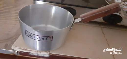  2 Milk Pan, Palte, Spoon, 3pc Combo