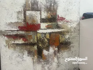  1 لوحة فنية زيتية مقاس متر في منر