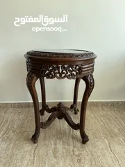  4 طاوله وسط مع 2 طاوله جانبي  خشب زان وثقيل ومرتب